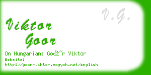 viktor goor business card